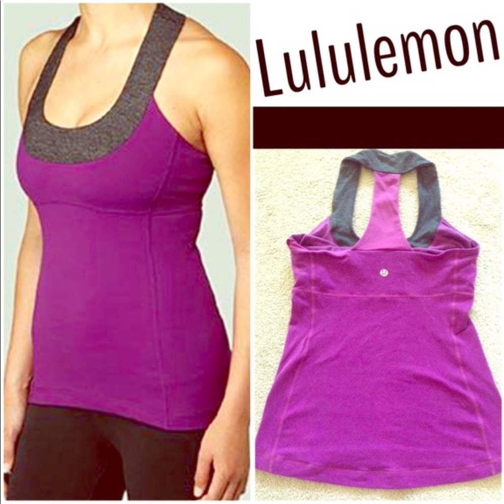 Lululemon scoop neck tank purple Plum 8
